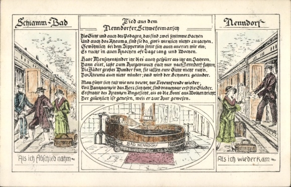 Ak Bad Nenndorf an der Weser, Schlammbad, Lied aus dem Nenndorfer Schwefelmarsch
