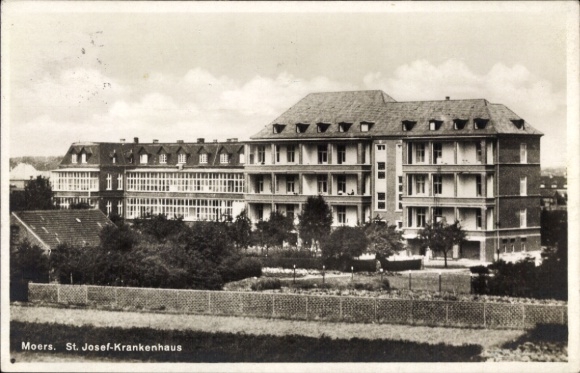 Postcard Moers am Niederrhein, St. Josef Hospital