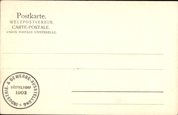 Postcard Düsseldorf am Rhein, Industrial and Trade Exhibition 1902