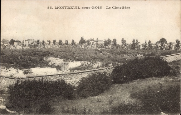 Ak Montreuil sous Bois Seine Saint Denis, Der Friedhof