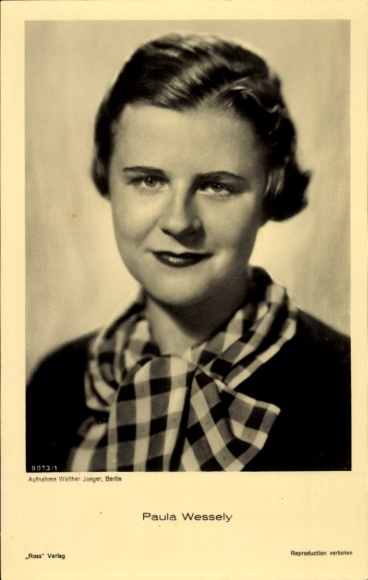Ak Schauspielerin Paula Wessely, Portrait, Ross Verlag Nr. 9073/1