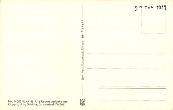 Postcard St. Johann Württemberg, aerial photograph