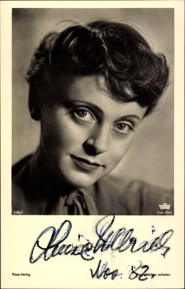 Ak Schauspielerin Luise Ullrich, Portrait, Autogramm