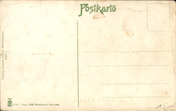 Postcard Wildeshausen in Oldenburg, Catholic School, Deaf and Dumb School, Elementary School