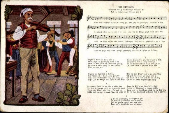 31 individual song cards, Anton Günther