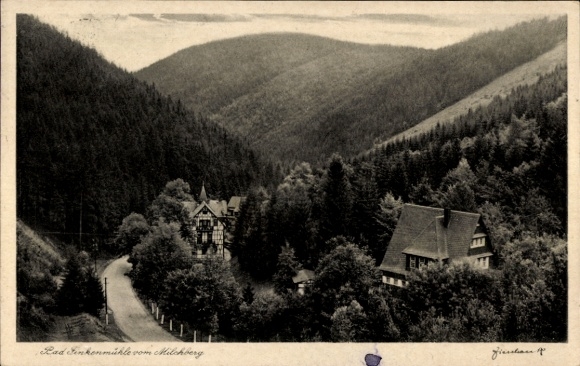 Postcard Allersdorf Großbreitenbach in Thuringia, Bad Finkenmühle