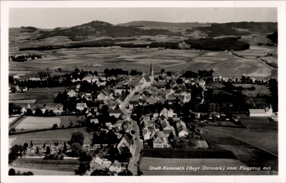 Postcard Kemnath in the Upper Palatinate, aerial photograph