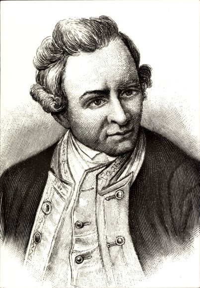 Zdjęcie brytyjskiego nawigatora Jamesa Cooka, portret