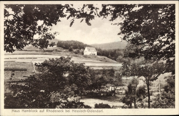 Postcard Hessisch Oldendorf on the Weser, Haus Hamblock near Rhodeneck