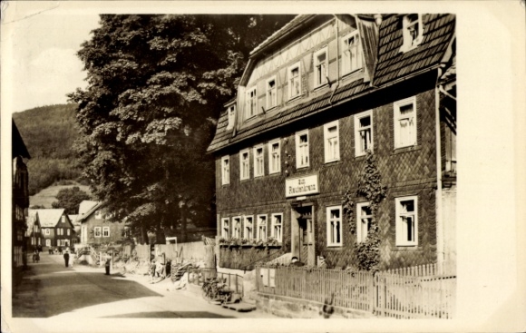 Postcard Gießübel in Thuringia, Inn