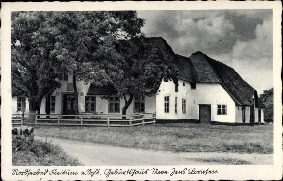 Postcard Keitum on Sylt, birthplace of Uwe Jens Lornsen