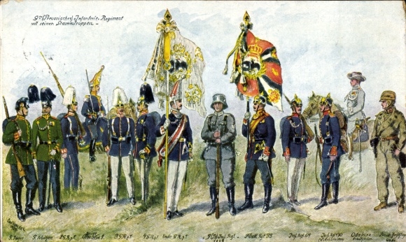 Kunstenaarskaart Henckel, Carl, 9e Pruisen. Infanterieregiment, Wehrmacht, reguliere troepen