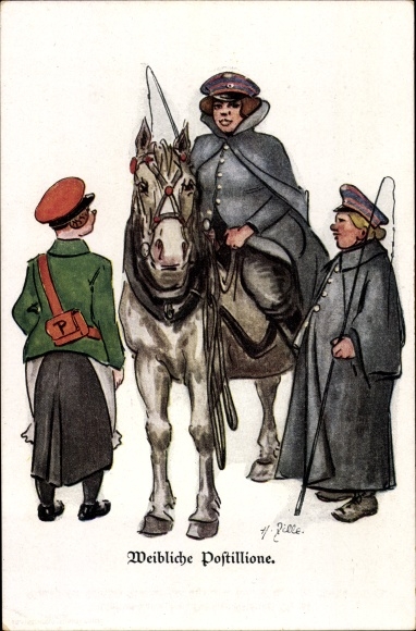 Artysta KP Zille, Heinrich, Berlin, Female Postillion