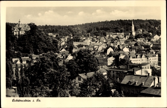 Ak Lichtenstein in Sachsen, Ortsansicht mit Kirche und Schloss