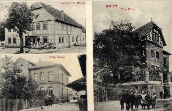 KP Hattorf am Harz Dolna Saksonia, Gasthof v. C. Bösche, Villa Witte, Villa Hahne