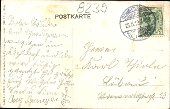 Postcard Schmiedeberg Dippoldiswalde in the Ore Mountains, iron works