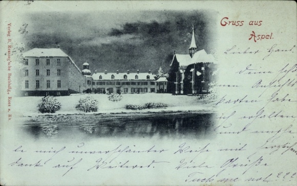 Ak Aspel Rees am Niederrhein, Kirche, Gebäude
