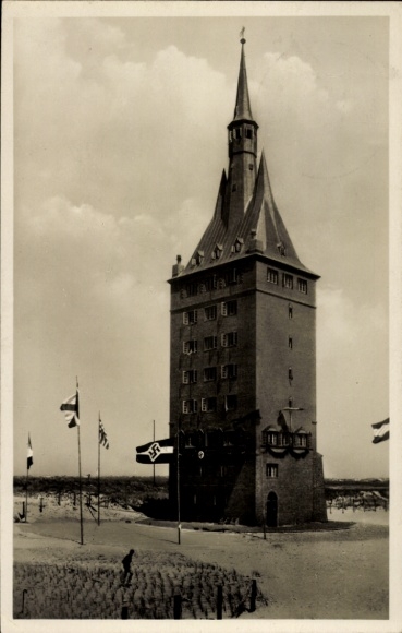 Ak Nordseebad Wangerooge in Ostfriesland, der Westturm