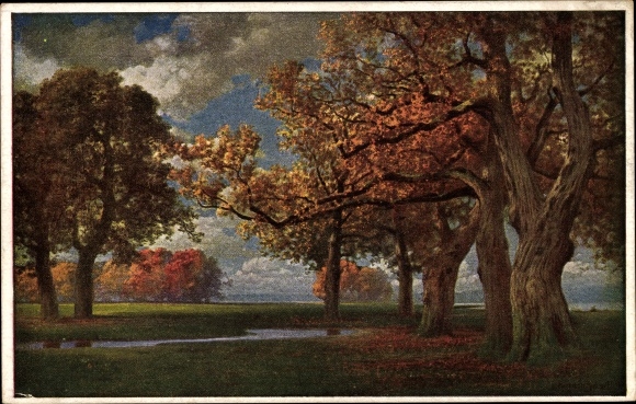 Artist Postcard Rüdisühli, Hermann, Autumn