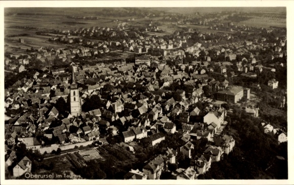 Postcard Oberursel in Taunus Hessen, aerial photograph