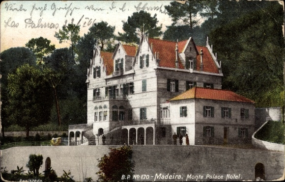 Postcard Insel Madeira Portugal, Monte Palace Hotel