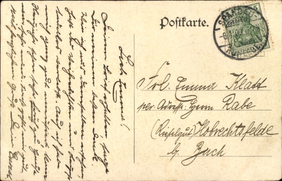 Passepartout Postcard Berlin Spandau Ruhleben, German soldiers, swallows