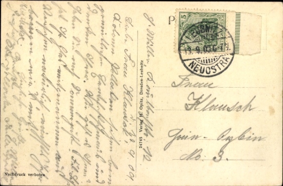 Postcard Dresden Leubnitz Neuostra, Panorama, Gasthof E. Müller