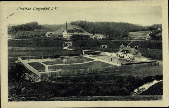Ak Lengenfeld Vogtland Sachsen, Stadtbad