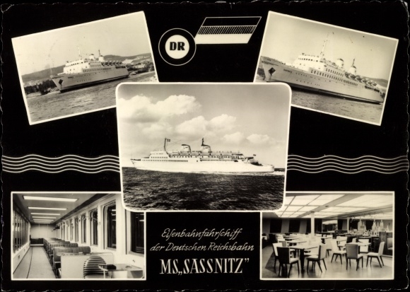 PC MS Sassnitz, ferry, railway ferry of the Deutsche Reichsbahn