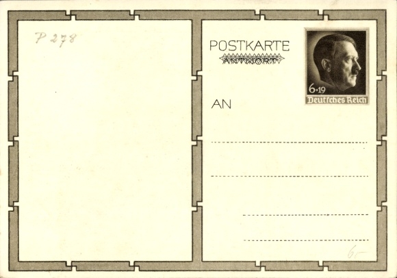Postal stationery Postcard Führer and Reich Chancellor Adolf Hitler, well-wishers, BDM