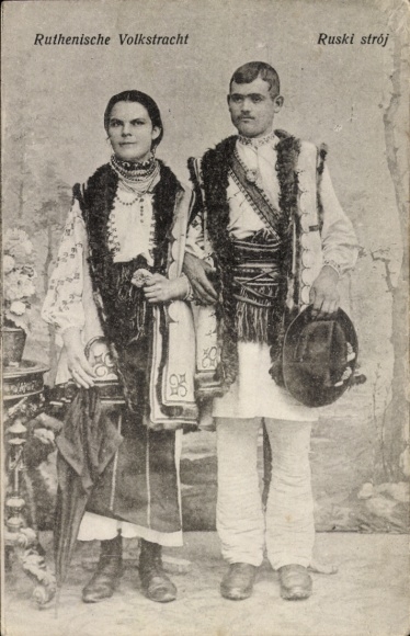 Ak Karpaten, Ruthenische Volkstracht