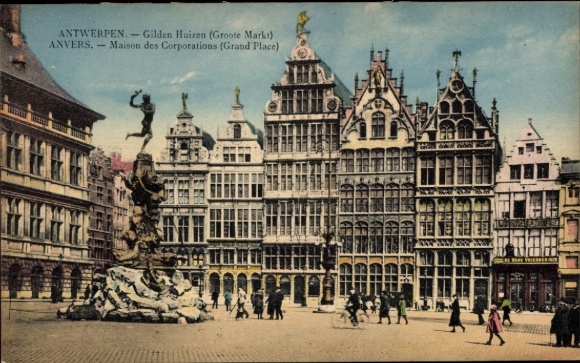 KP Antwerp Flanders, Gilden Huizen, Groote Markt, Maison des Corporations, Grand Place