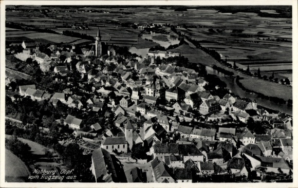 Postcard Nabburg in the Upper Palatinate, aerial photograph