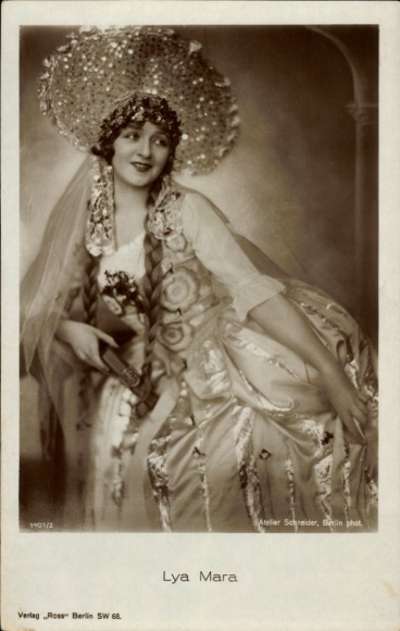 Postcard actress Lya Mara, portrait, Ross Verlag 1401/2