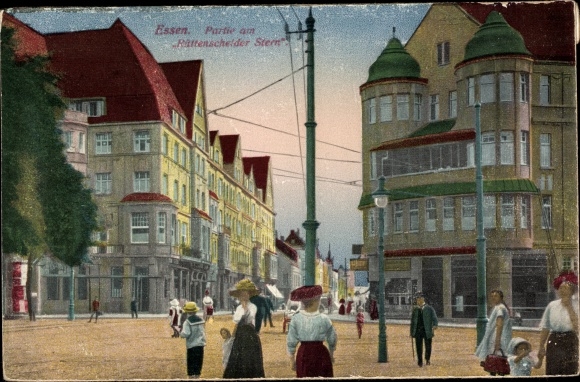 Postcard Rüttenscheid Essen in the Ruhr area, lot at Rüttenscheider Stern