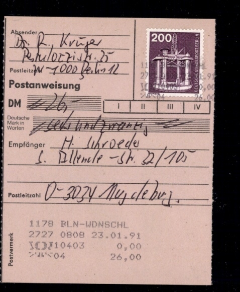 Michel nr 506 przekazem pocztowym