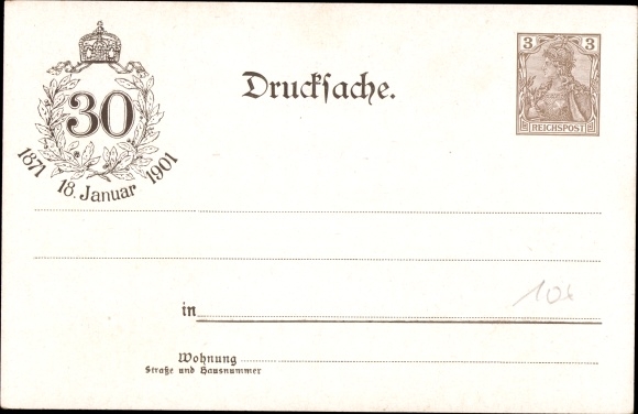 Postal Card Postcard Versailles Yvelines, Palace, Ort der Kaiserproklamation 1871, Kaiser Wilhelm I.