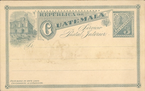 Postcard Guatemala, Salon Club, Otto Schuchard