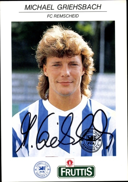 Autograph card footballer Michael Griehsbach, FC Remscheid, autograph