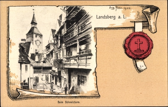 Artist PC skins, Eugen, Landsberg am Lech Upper Bavaria, at the lard tower, seal