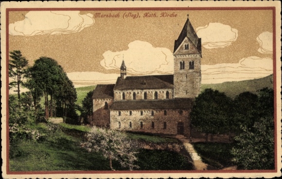 Ak Morsbach in de wijk Oberbergischen, katholieke kerk