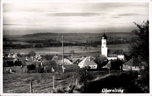 Postcard Oberalting Seefeld in Upper Bavaria, general view