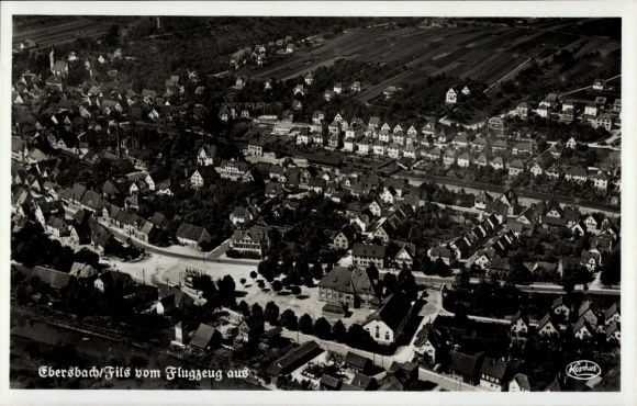 Ak Ebersbach an der Fils, Fliegeraufnahme
