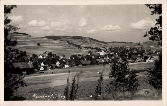 Foto Ak Neudorf Sehmatal im Erzgebirge, Gesamtansicht
