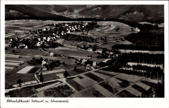 Postcard Rotensol Bad Herrenalb in the Black Forest, aerial photograph