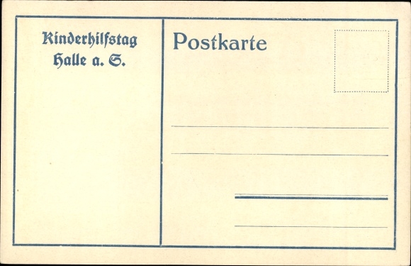 Kunstenaarskaart Halle Saale, engel met bloemen, wapenschild, ster, kinderhulpdag