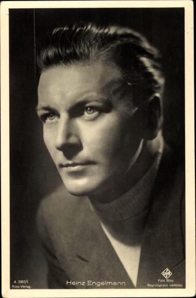 Ak Schauspieler Heinz Engelmann, Portrait, UFA Film, Ross A 3357 1