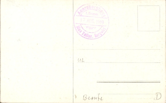 Artist Postcard Falk, G., Erzgebirge lacemaking studio, tiled stove
