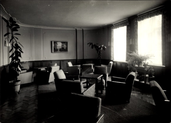 Ak Antonshöhe Breitenbrunn Erzgebirge, sanatorium, clubruimte