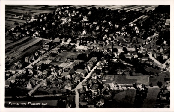 Postcard Korntal Münchingen in Strohgäu, aerial photograph